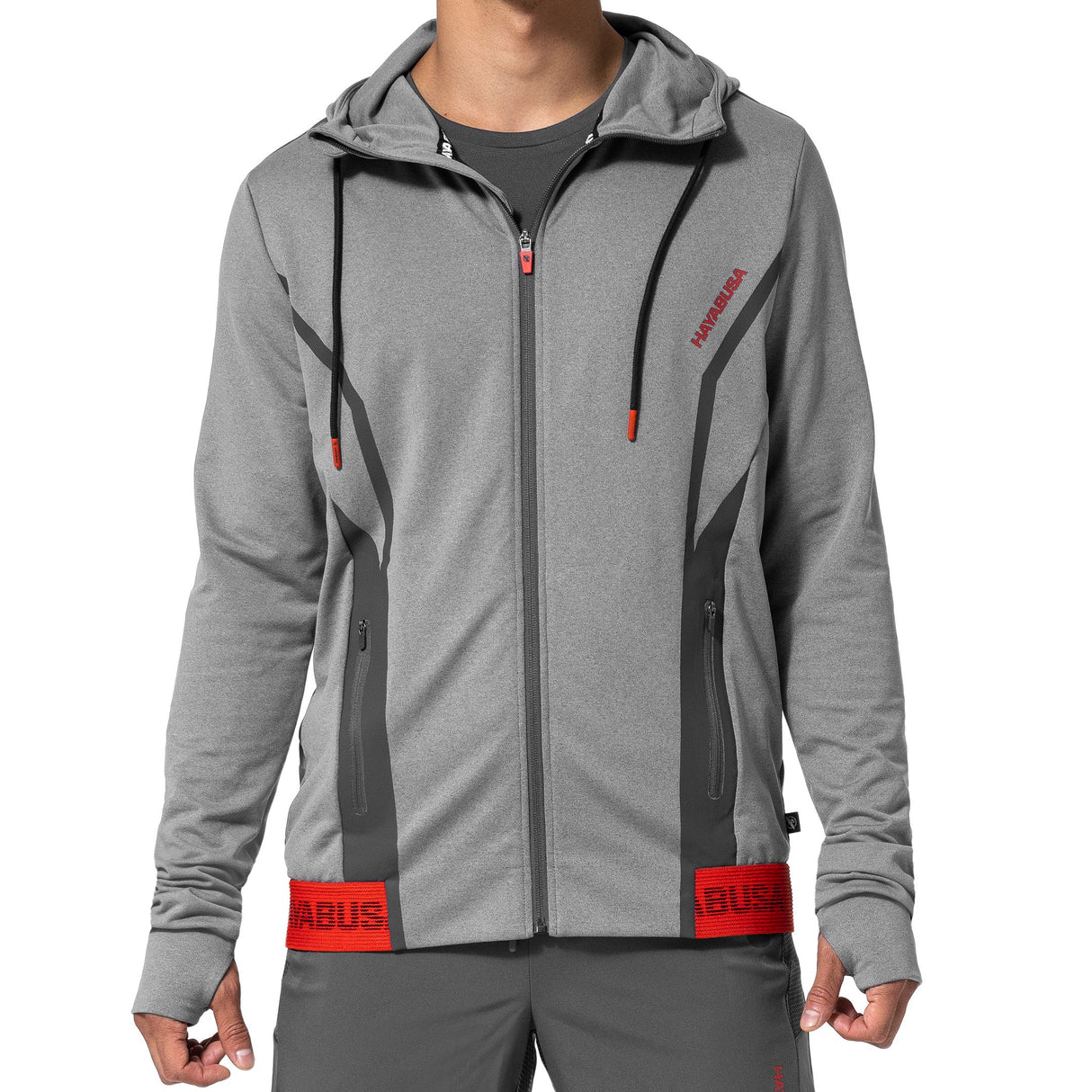 Hayabusa Athletic Zip-Up Performance Hoodie - Herren - Dunkelgrau