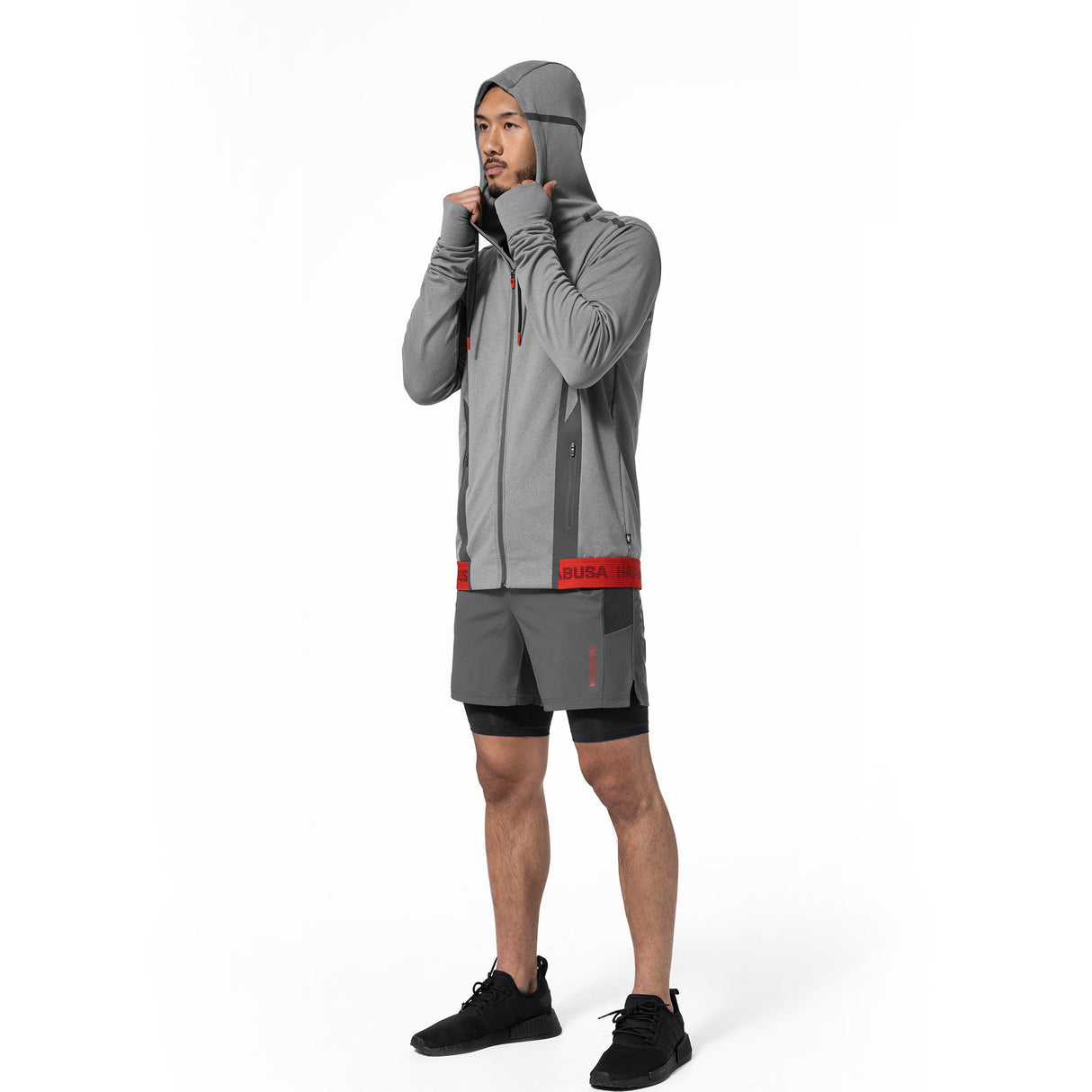 Hayabusa Athletic Zip-Up Performance Hoodie - Herren - Dunkelgrau