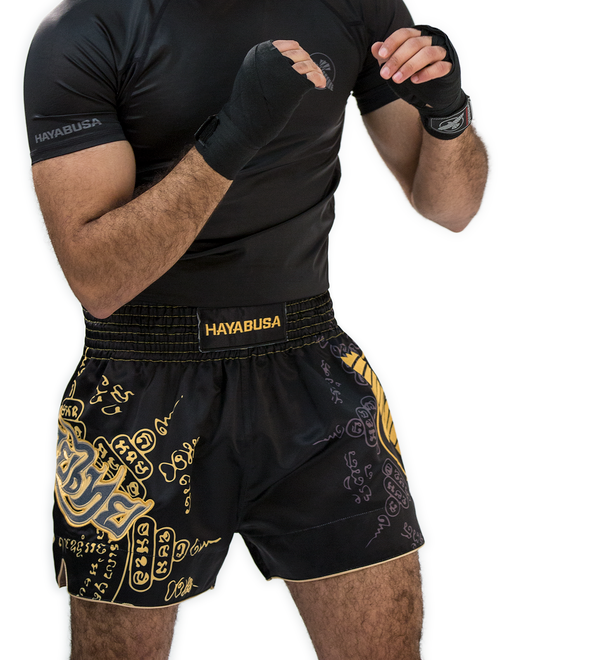 Hayabusa Falcon Muay Thai Shorts - Schwarz