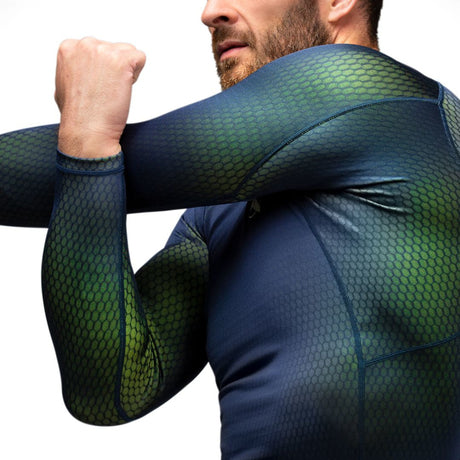 Hayabusa Fusion Langarm Rashguard - Blau/Grün
