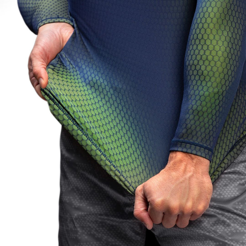 Hayabusa Fusion Langarm Rashguard - Blau/Grün