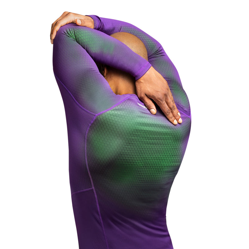 Hayabusa Fusion Langarm Rashguard - Lila / Grün