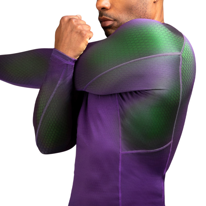 Hayabusa Fusion Langarm Rashguard - Lila / Grün