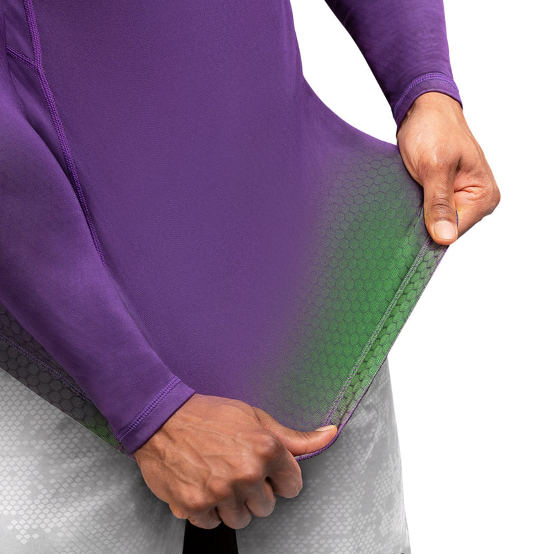 Hayabusa Fusion Langarm Rashguard - Lila / Grün