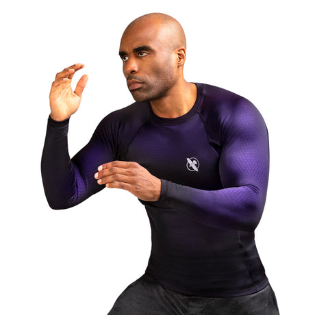 Hayabusa Fusion Langarm Rashguard - Schwarz / Lila