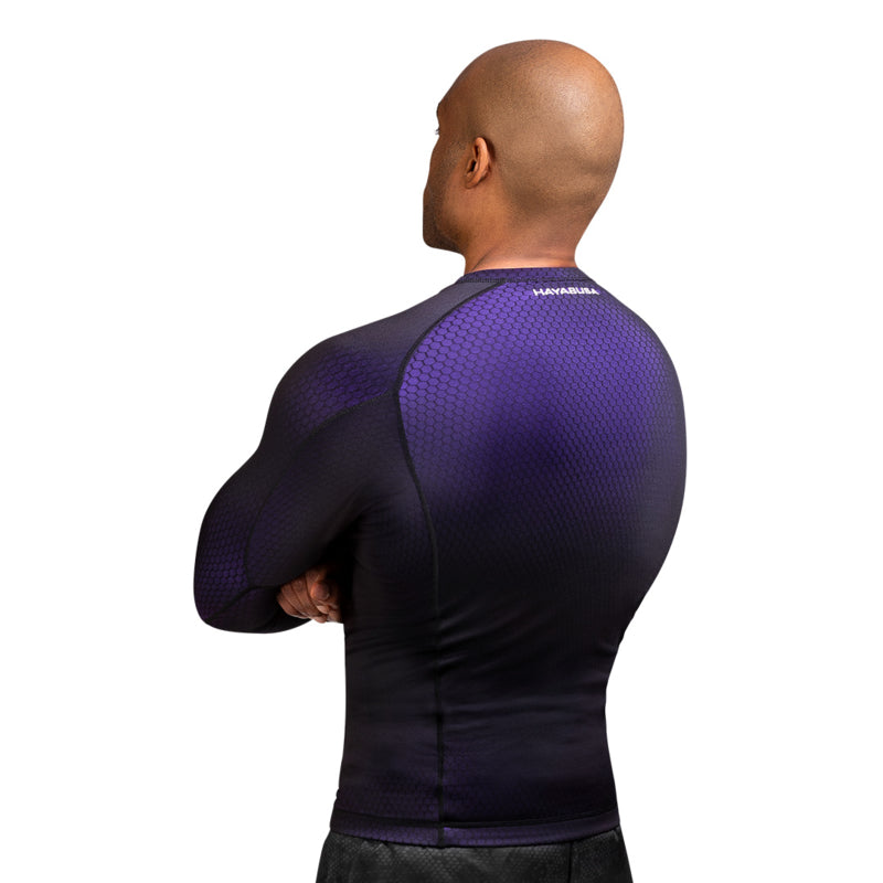 Hayabusa Fusion Langarm Rashguard - Schwarz / Lila