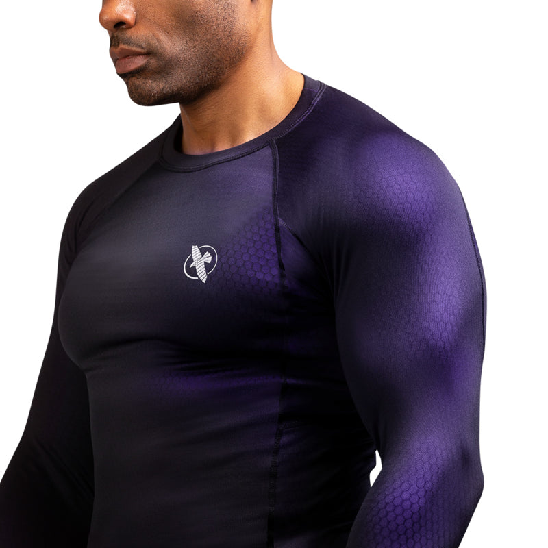 Hayabusa Fusion Langarm Rashguard - Schwarz / Lila