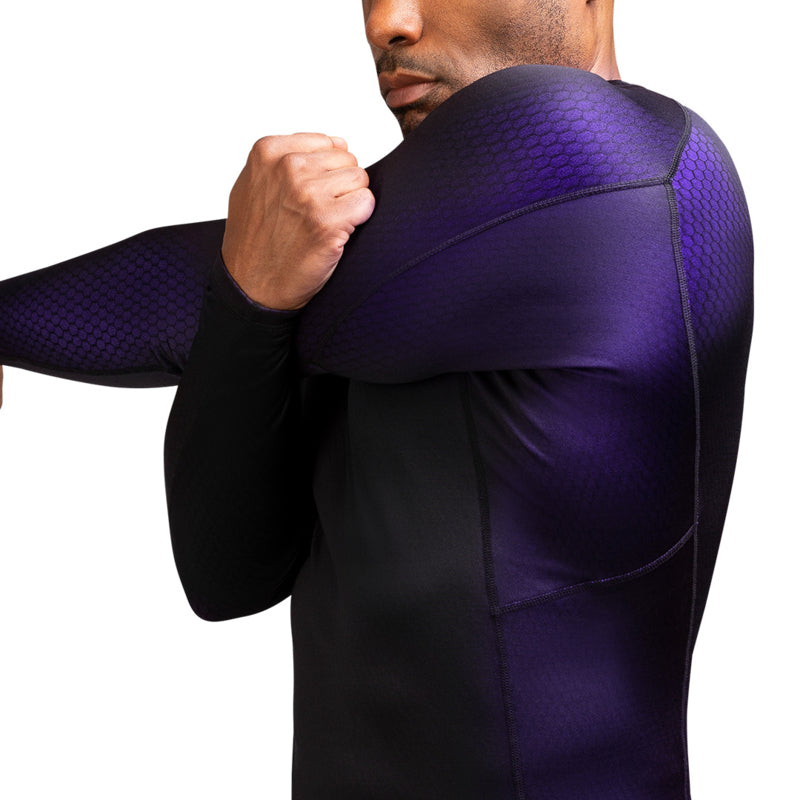 Hayabusa Fusion Langarm Rashguard - Schwarz / Lila