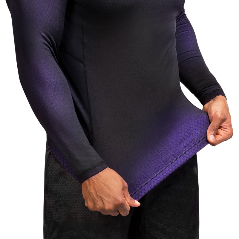 Hayabusa Fusion Langarm Rashguard - Schwarz / Lila