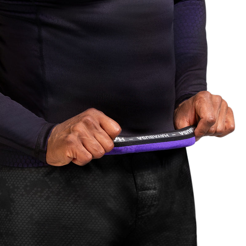 Hayabusa Fusion Langarm Rashguard - Schwarz / Lila