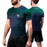 Hayabusa Fusion Kurzarm Rashguard - Blau / Grün