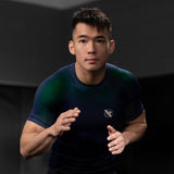 Hayabusa Fusion Kurzarm Rashguard - Blau / Grün