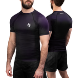 Hayabusa Fusion Kurzarm Rashguard - Schwarz / Lila