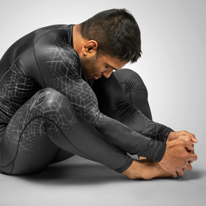 Hayabusa Geo Jiu Jitsu Spats - Schwarz / Grau