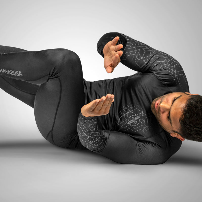 Hayabusa Geo Jiu Jitsu Spats - Schwarz / Grau