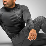Hayabusa Geo Jiu Jitsu Spats - Schwarz / Grau