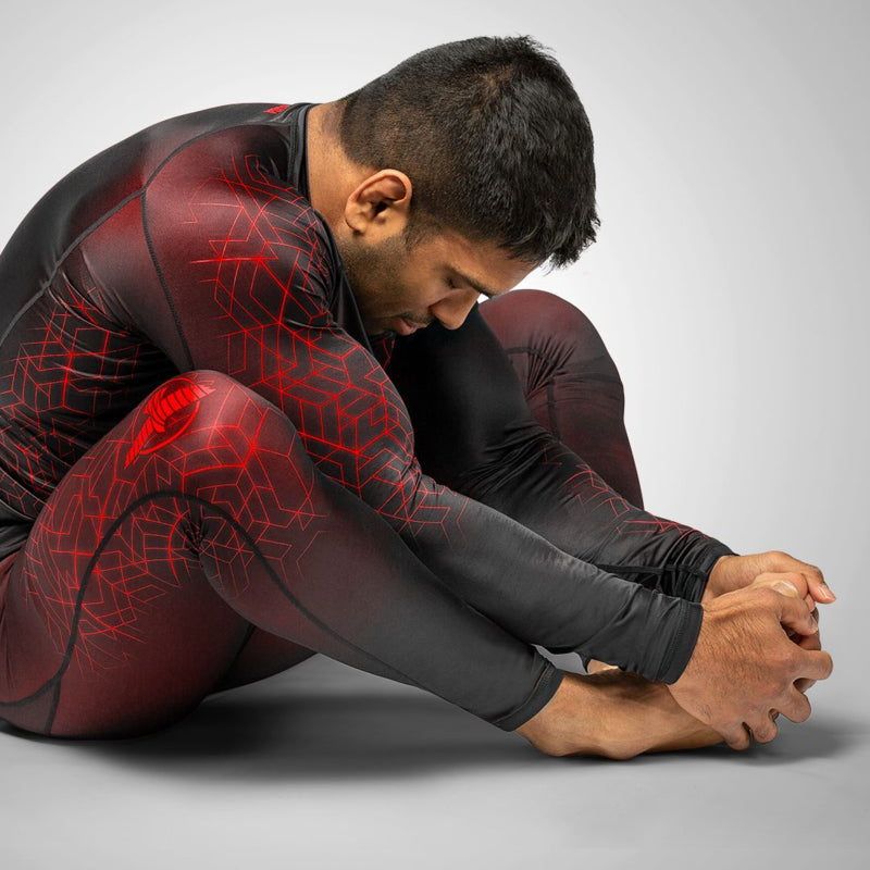 Hayabusa Geo Jiu Jitsu Spats - Schwarz / Rot