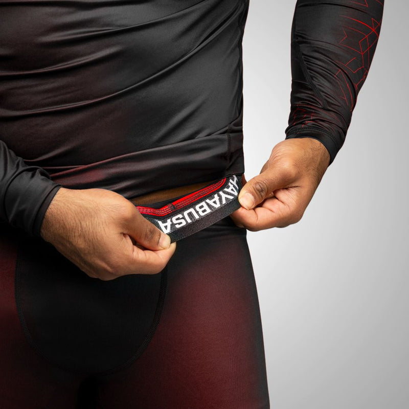 Hayabusa Geo Jiu Jitsu Spats - Schwarz / Rot