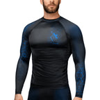 Hayabusa Geo Langarm Rashguard - Schwarz / Blau