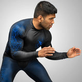 Hayabusa Geo Langarm Rashguard - Schwarz / Blau