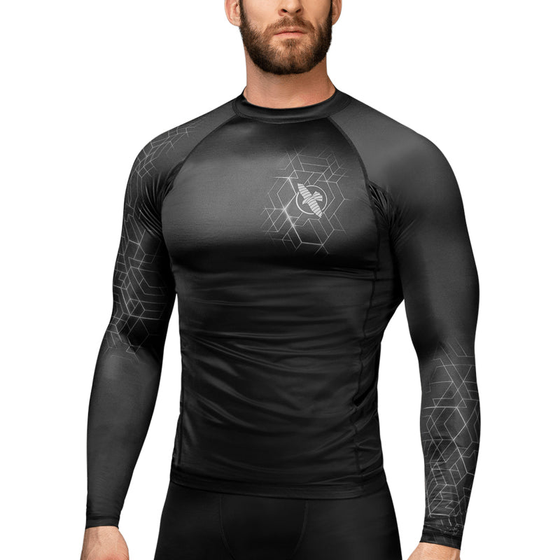 Hayabusa Geo Langarm Rashguard - Schwarz / Grau