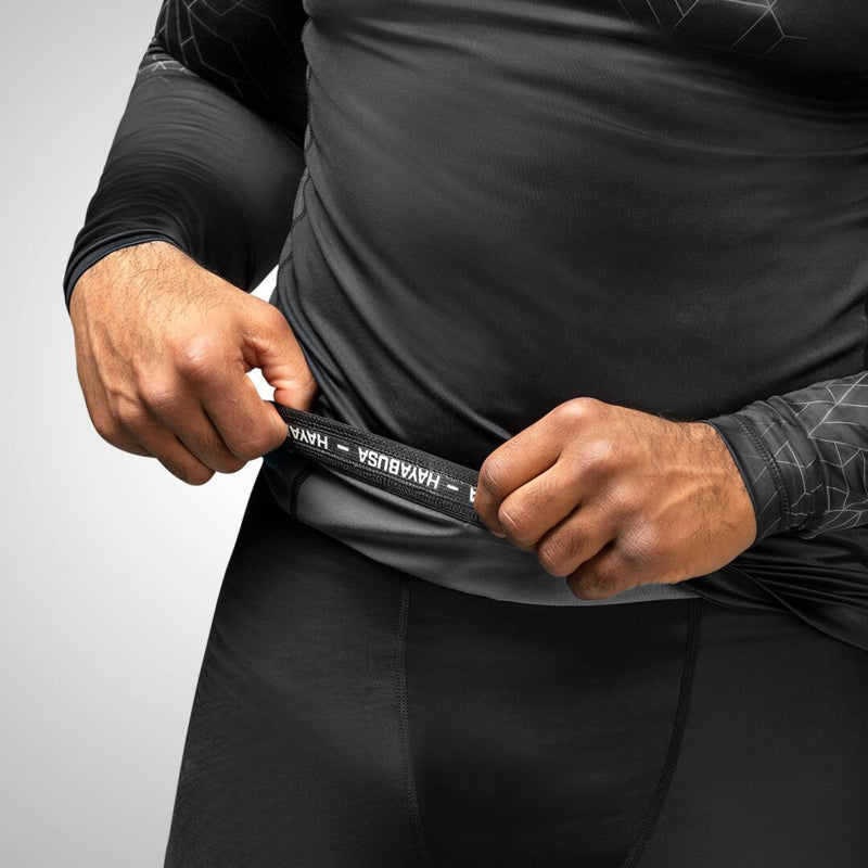 Hayabusa Geo Langarm Rashguard - Schwarz / Grau