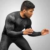 Hayabusa Geo Langarm Rashguard - Schwarz / Grau