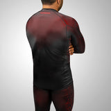 Hayabusa Geo Langarm Rashguard - Schwarz / Rot