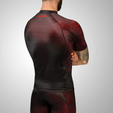 Hayabusa Geo Kurzarm Rashguard - Schwarz / Rot