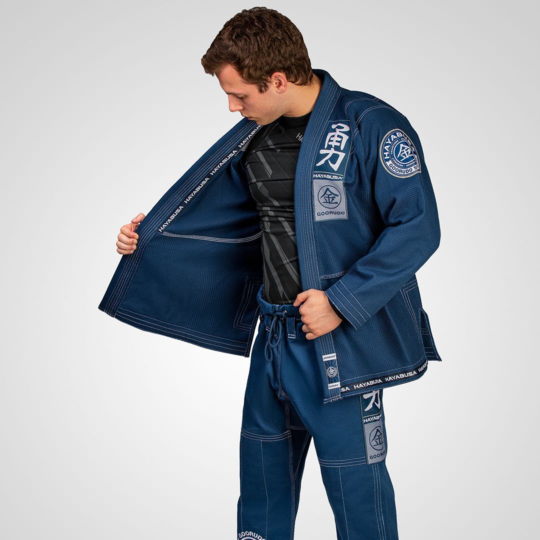 Hayabusa Goorudo 3 Gold Weave Jiu Jitsu Gi - Blau