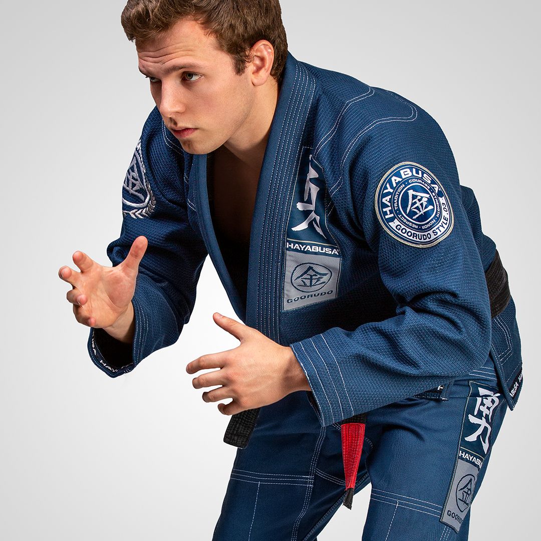 Hayabusa Goorudo 3 Gold Weave Jiu Jitsu Gi - Blau