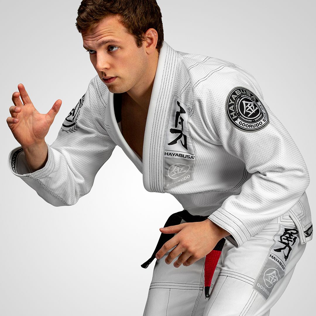Hayabusa Goorudo 3 Gold Weave Jiu Jitsu Gi - Weiß