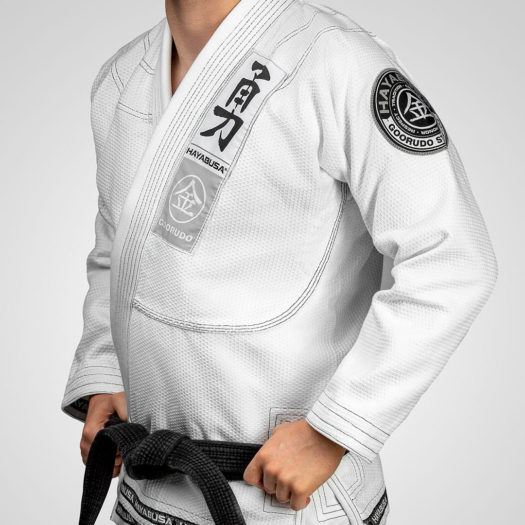 Hayabusa Goorudo 3 Gold Weave Jiu Jitsu Gi - Weiß