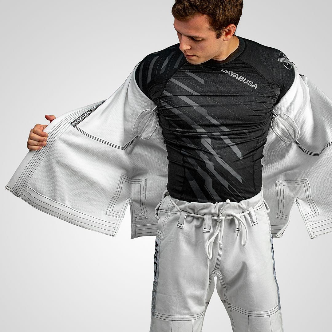 Hayabusa Goorudo 3 Gold Weave Jiu Jitsu Gi - Weiß