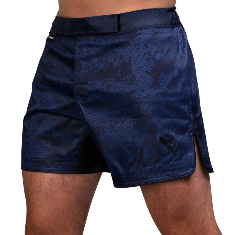 Hayabusa Hex Mid-Length Fight Shorts - Marineblau