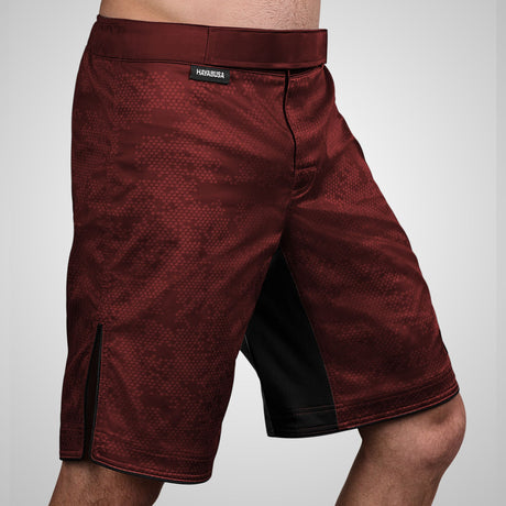 Hayabusa Hexagon Fight Shorts - Bordeaux Rot