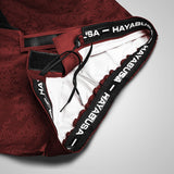 Hayabusa Hexagon Fight Shorts - Bordeaux Rot