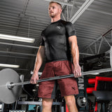 Hayabusa Hexagon Fight Shorts - Bordeaux Rot