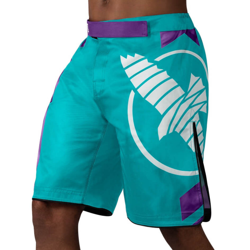 Hayabusa Icon Fight Shorts - Teal / Weiß
