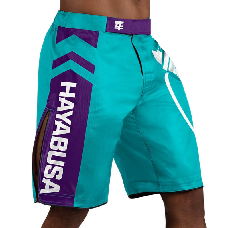 Hayabusa Icon Fight Shorts - Teal / Weiß
