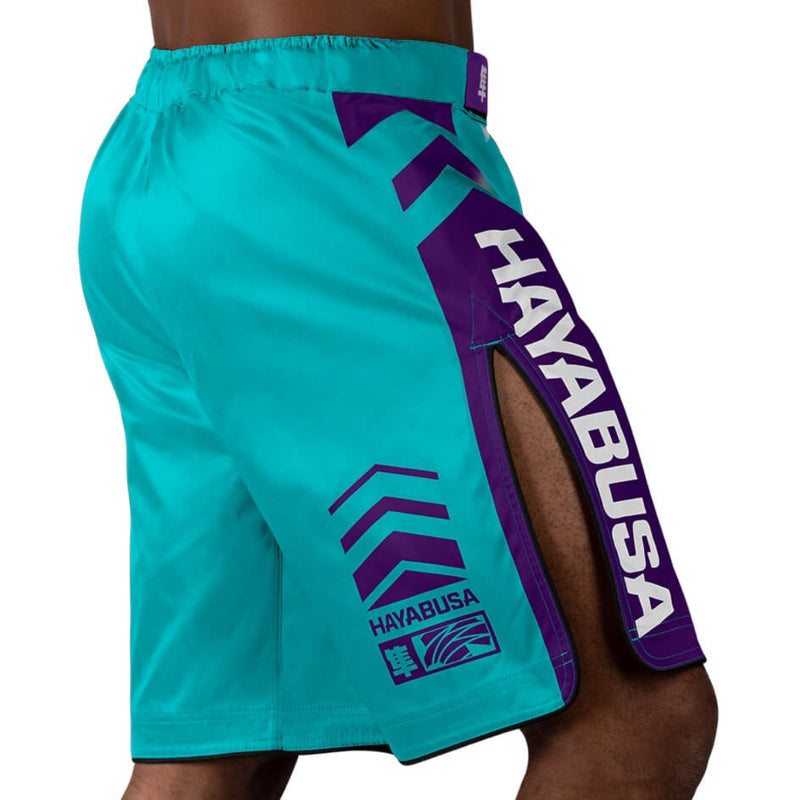 Hayabusa Icon Fight Shorts - Teal / Weiß