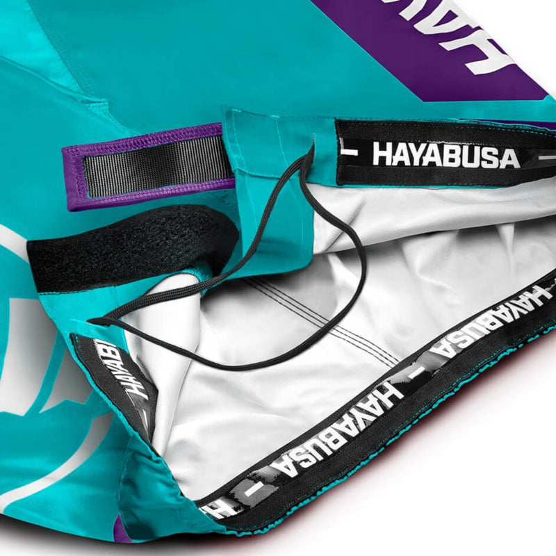 Hayabusa Icon Fight Shorts - Teal / Weiß