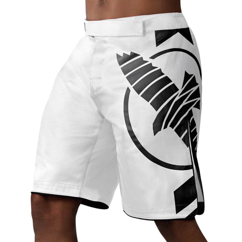 Hayabusa Icon Fight Shorts - Weiß / Schwarz
