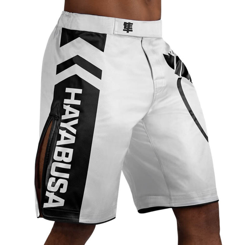 Hayabusa Icon Fight Shorts - Weiß / Schwarz