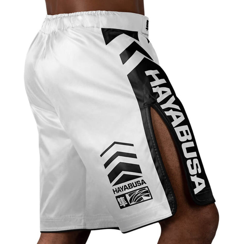 Hayabusa Icon Fight Shorts - Weiß / Schwarz