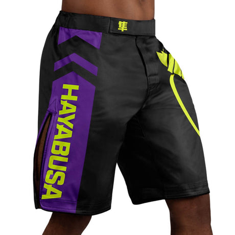 Hayabusa Icon Fight Shorts - Schwarz / Neon