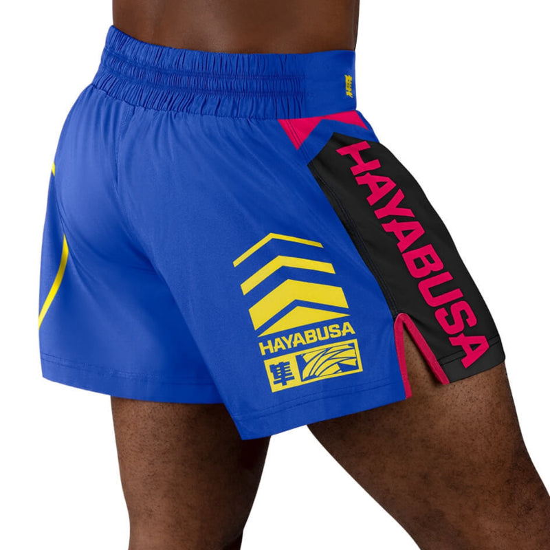 Hayabusa Icon Kickboxing Shorts - Blau / Gelb