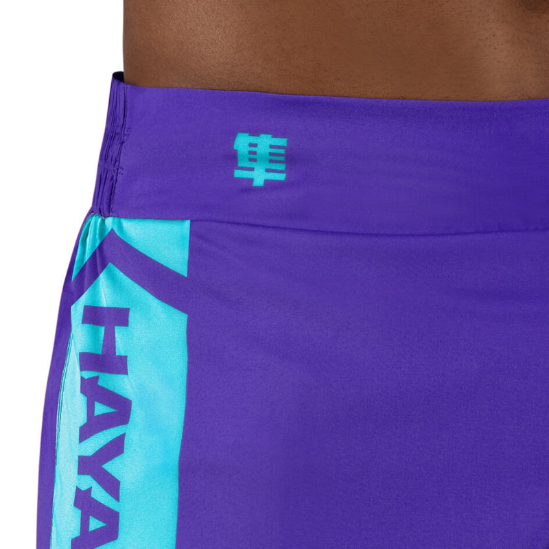 Hayabusa Icon Kickbox-Shorts - Lila / Weiß
