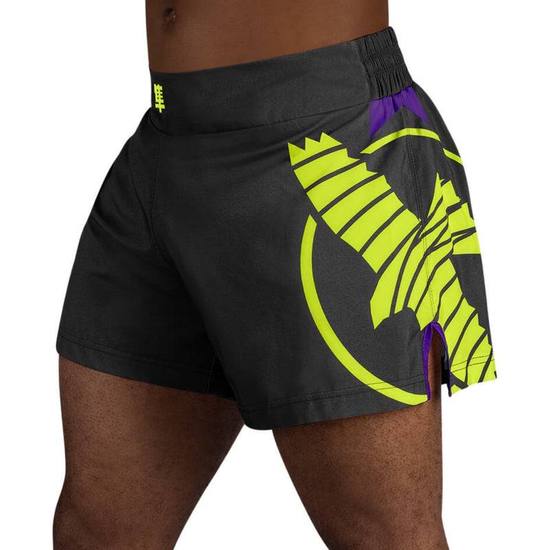 Hayabusa Icon Kickboxing Shorts - Schwarz / Neon
