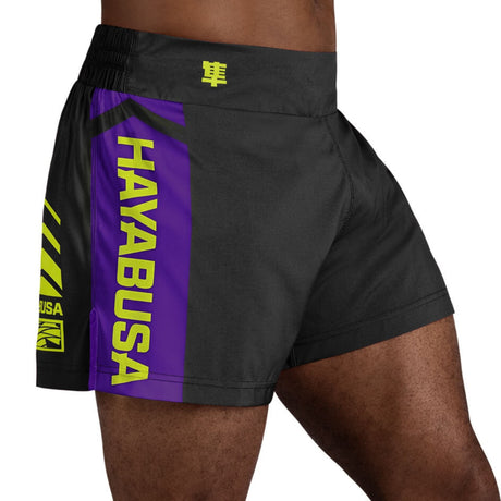 Hayabusa Icon Kickboxing Shorts - Schwarz / Neon